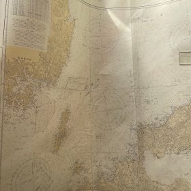 日本及朝鲜 对马海峡及附近 日文航海图一张