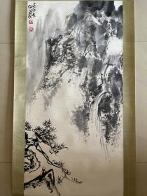 黑伯龙 山水画 字画 国画 纯手绘 条幅 卷轴 作品