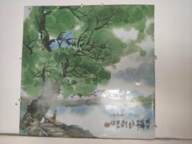 中国工艺美术大师 景德镇著名瓷器画专家 赖德全 先生2004 精品瓷板画一副（保真 柚上彩 珍珠彩）瑶里古樟