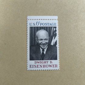 USA111美国1969年二战名将人物 总统 艾森豪威尔 外国邮票 1全 新