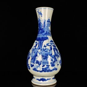 青花人物纹瓶