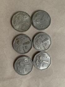 1993.1994.1997年1角硬币合集6枚