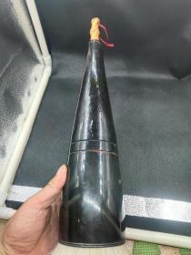 超大号牛角马尾老毛笔(总长67Cm牛角圆径30Cm)极少见这么大号