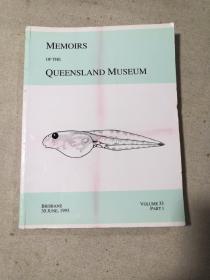 MEMOIRS OF THE QUEENSLAND MUSEUM[昆士兰博物馆回忆录]VOLUME 33 PART1