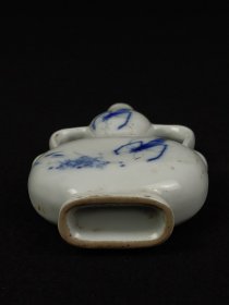 民国八年 青花瓷【双耳葫芦扁瓶】，全品完整无残缺，品相尺寸如图！