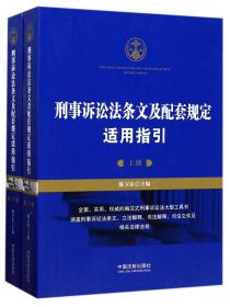 刑事诉讼法条文及配套规定适用指引（套装上、下册）