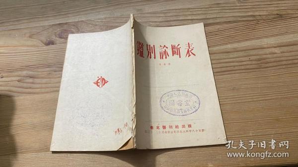 鑑别诊断表（1950年）