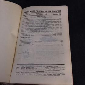 JOURNAL WATER POLLUTION CONTROL FEDERATION  Vol.43 No.1-4 Jan-Apr  +Vol43 No5-8 May-Aug+Vol43.No9-12 Sept-Dec 1971（水污染控制联合会杂志）月刊1-12合订本 3本合售英文版