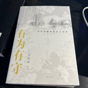 有为有守 : 近代中国的知识人社会