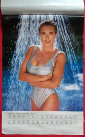 上世纪挂历画 1993年美女泳装 全13张