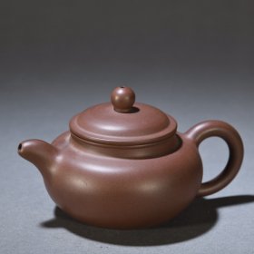 旧藏 原矿紫砂素面茶壶