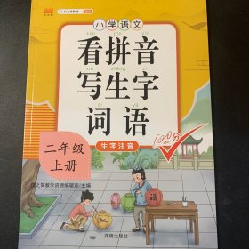 汉之简看拼音写字词语小学二年级上册语文课本同步专项训练写字练习生字注音彩绘版