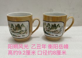 茶杯2个，桂林山水