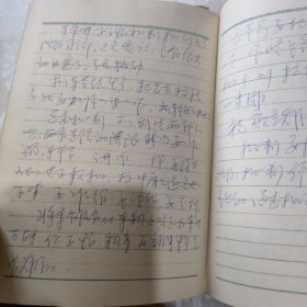 开国将军曾威信札一封一页并附1974年日记一本（日记款不识——关于批判揭发于桑、刘复之等大会记录 一本写满了 内容珍贵稀缺）