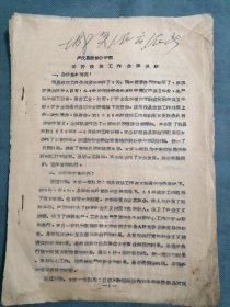 （1959年）河南省卢氏县：《关于政发工作会议总结》