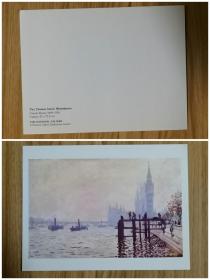 外国明信片。法国画家莫奈，人物美术绘画，品如图，，