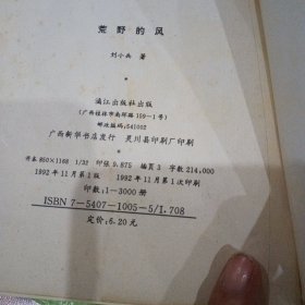 荒野的風，刘小兵小说