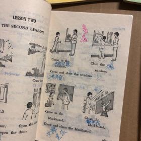 890八九十年代七八零后小学英语课本1-4册全套，有笔迹