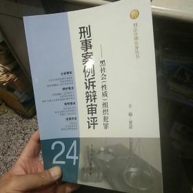 刑法分则实务丛书·刑事案例诉辩审评（24）：黑社会（性质）组织犯罪