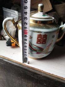 凤凰喜字，茶壶