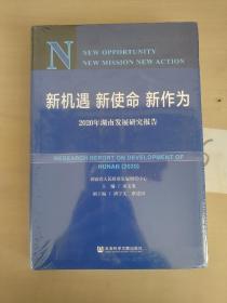 新机遇新使命新作为：2020年湖南发展研究报告