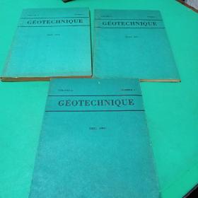 GEOTECHNIQUE 1991年第1、2、4期  岩土技术杂志 外文原版期刊（包邮可开发票）