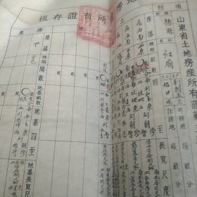 建国初期1951年山东省土地房产所有证6张合售如图