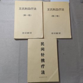 王氏刺血疗法 民间针挑疗法 三本培训资料