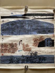 孔维克写意山水画国画水墨字画书画墨迹墨宝作品纯手绘四尺斗方