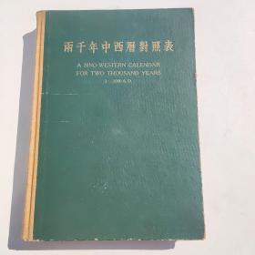 两千年中西历对照表  （精装）1957年版