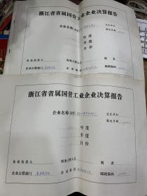 1992，1993，浙江新华印刷厂企业决算报告，少见