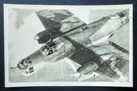 2-856#，德国飞机照片版明信片，（Junkers Ju 86）德国空军中型轰炸机。1941年1月22日实寄。二战集邮。