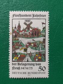 德国邮票 西德1975年 插图 比武 1全新