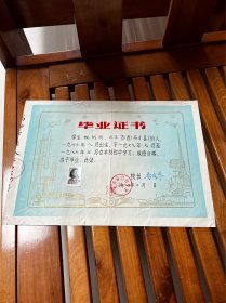 1982年，上海嵩山中学毕业证一张，折叠发货