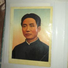 毛泽东主席年轻时一张彩照图片