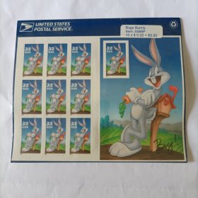 外国邮票美国邮票兔八哥 BUugs Bunny USA stamp