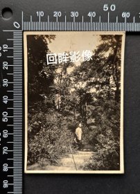 1938年湖南岳麓山道路上的文化人，背面有长题跋