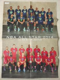 国外篮球海报 nba球星 沃尔 2014年全明星 双面海报