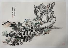 孙云生，张大千弟子，山水作品