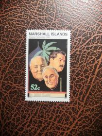 马绍尔邮票1993二战系列W65《德黑兰会议》1全