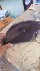 有冻岩端砚(冻很大,有金钱活眼。看着像恐龙的头,又像条鱼。反面亦像鱼)