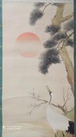 日本回流古代国画-《松鹤图》