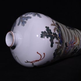 旧藏 清雍正珐琅彩人物故事纹梅瓶 高35×20.5厘米