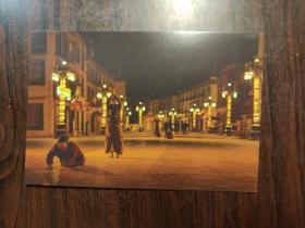 【明信片】西藏拉萨八廓街夜晚的朝拜
