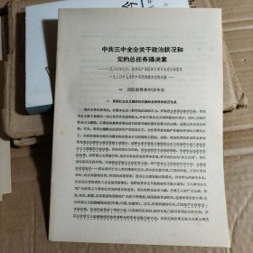 中共三中全会关于政治状况和党的总任务议决案