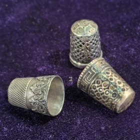 欧洲雕花银顶针（三款选一）