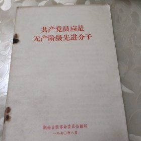 共产党员应是无产级先进分子