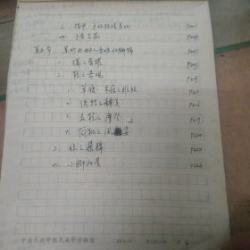 中南民族学院邵树清手稿:人体装饰的部位～显示与遮掩种种媚态【没落款】