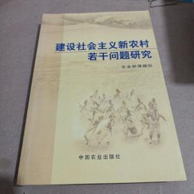 建设社会主义新农村若干问题研究