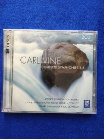 cd未开封古典音乐双碟装，澳大利亚版《卡尔瓦因carl vine:1---6交响曲全集》，悉尼交响乐团演奏，伴唱:悉尼爱乐唱诗团，指挥:start challender（澳大利亚非常有名的指挥家），1990年1996年1997年2000年澳大利亚ABC广播公司录制，2005年ABC制作出版。卡尔瓦因的音乐风格融合了现代律动和传统管弦乐元素，绝对是居家聆听和出外游玩必备佳品！全品没开封，双碟装